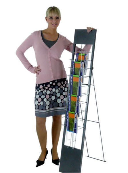 Long iron brochure holder