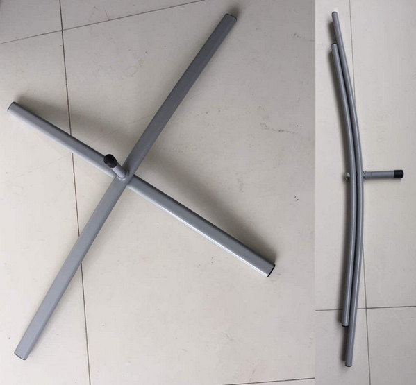 Eco flat tube iron foot for flying banner stand