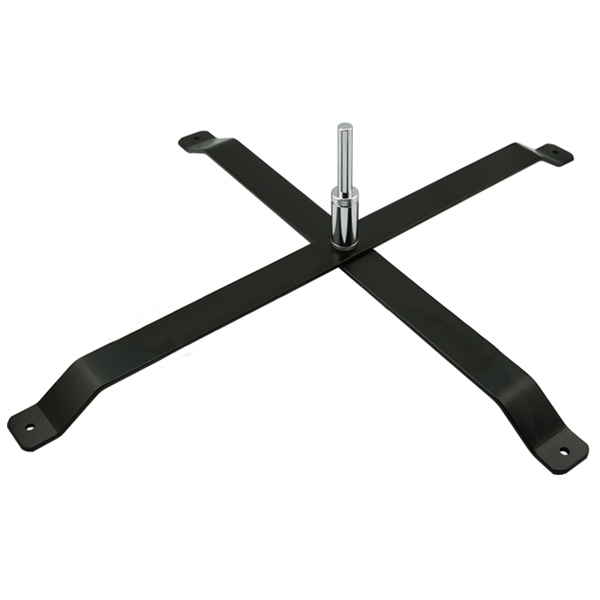 Flat cross iron base for flying banner stand