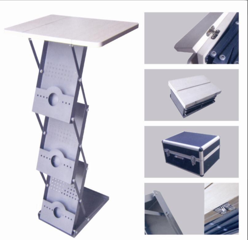 Iron brochure holder with table top