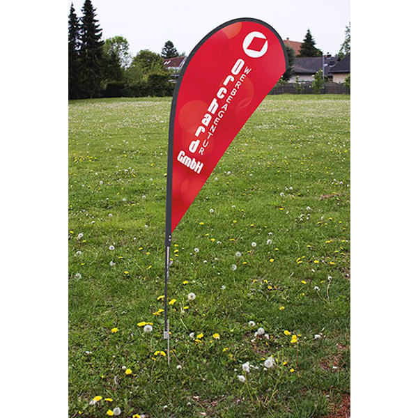 Teardrop flying banner stand