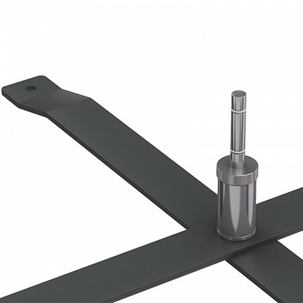 Flat cross iron base for flying banner stand