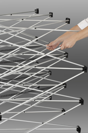 Standard spring POP UP stand