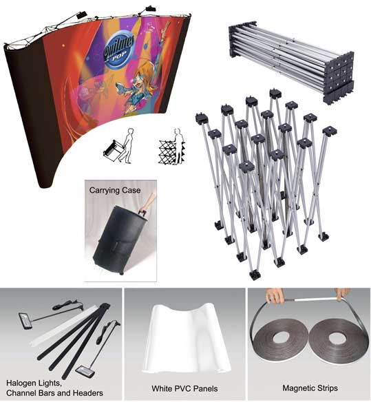 Standard spring POP UP stand