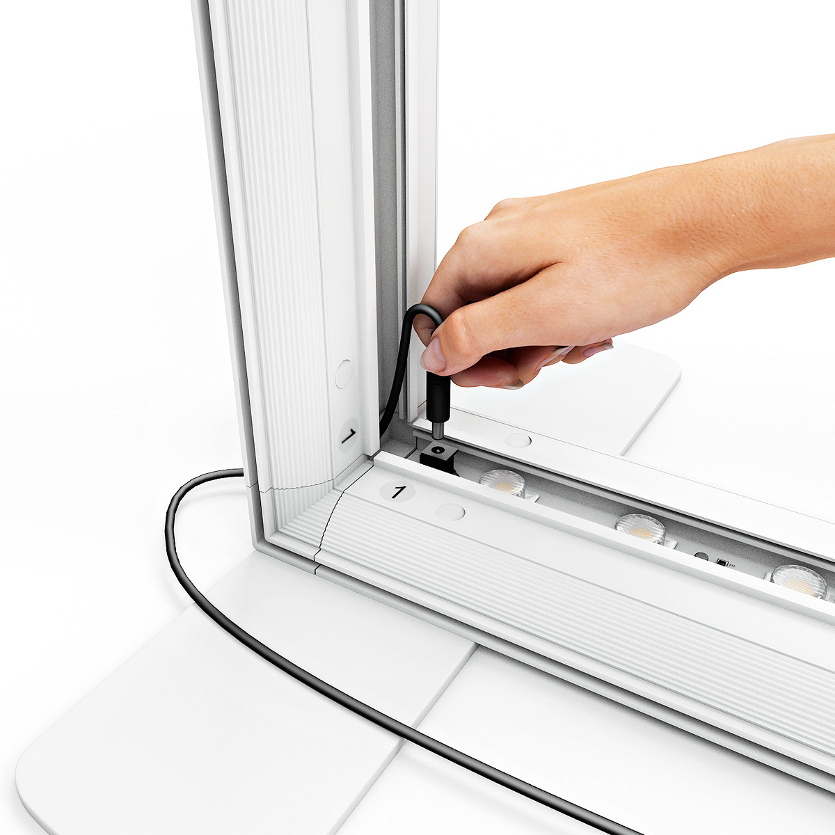 Light box counter 100x100cm