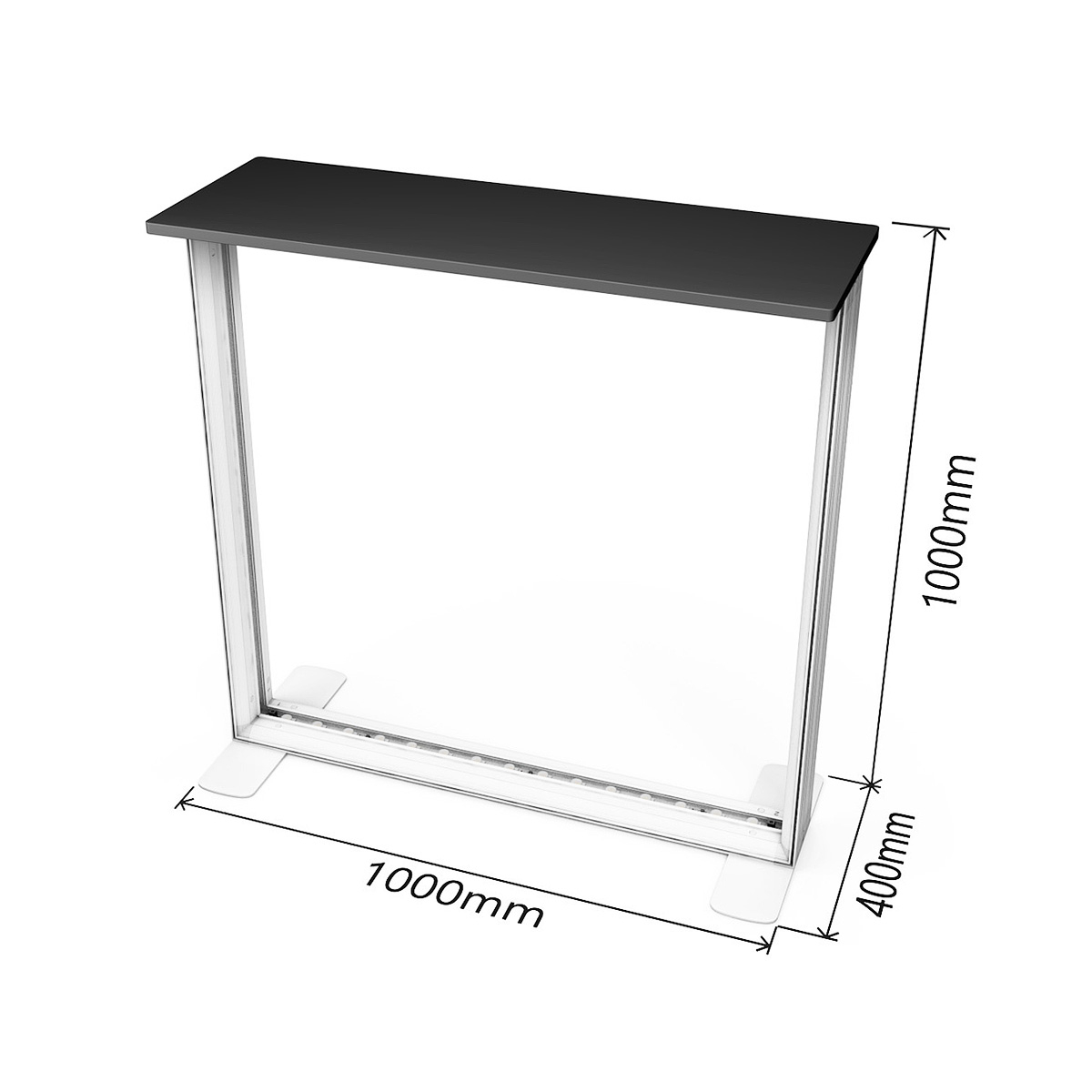 Light box counter 100x100cm