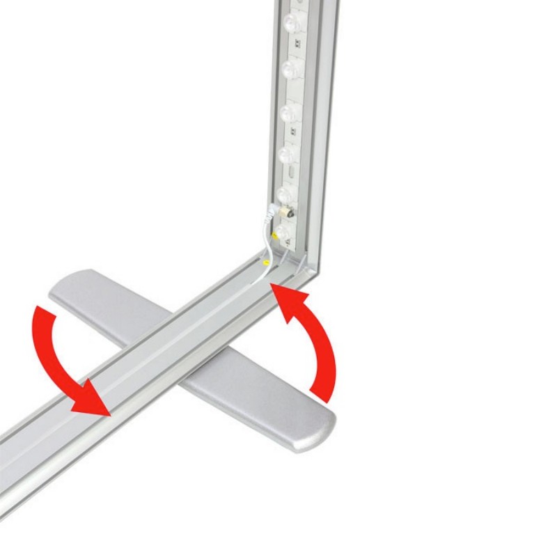 Double side edgelit light box 85/100x200cm