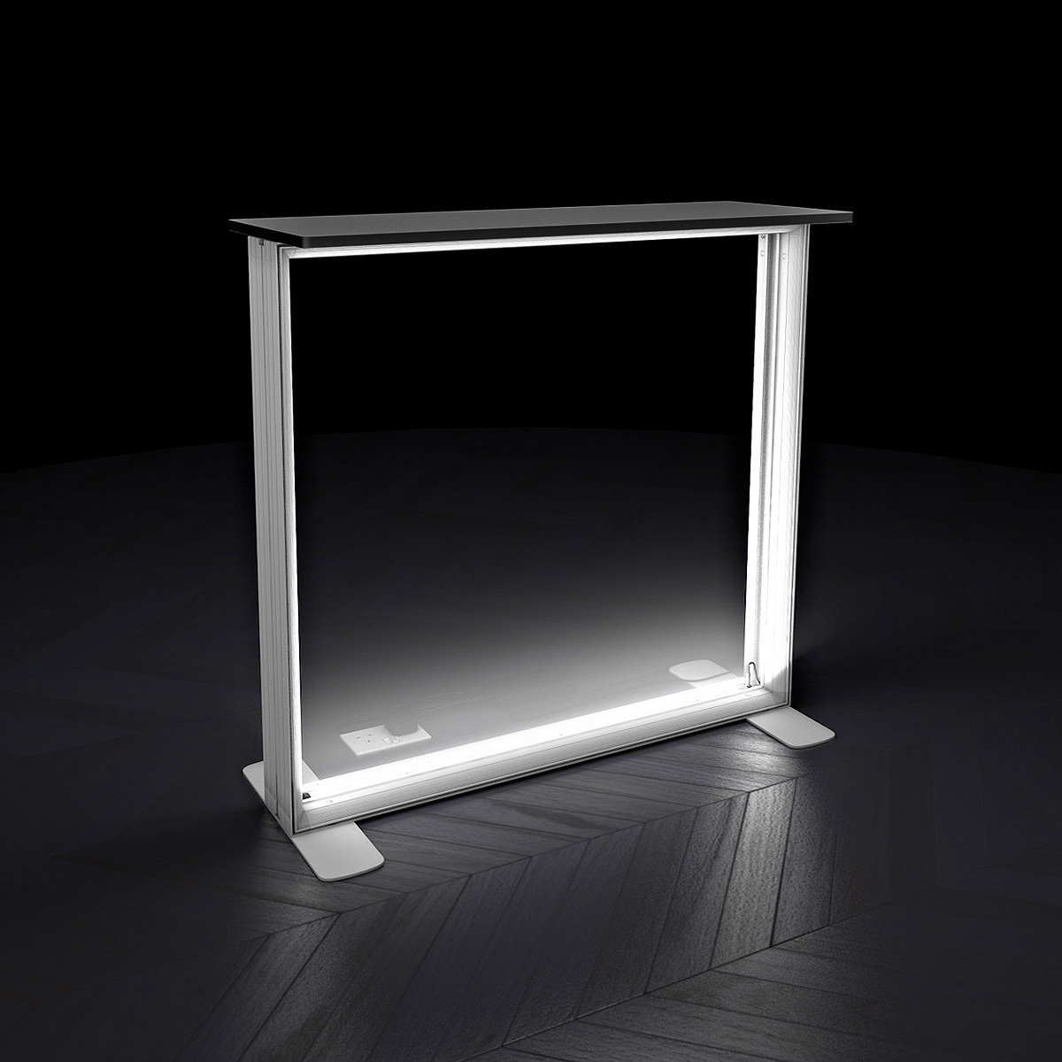 Light box counter 100x100cm