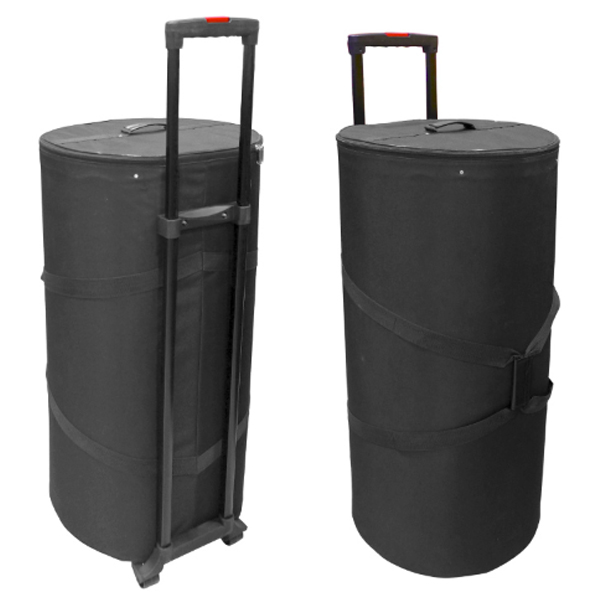 Round trolley case for POP UP stand
