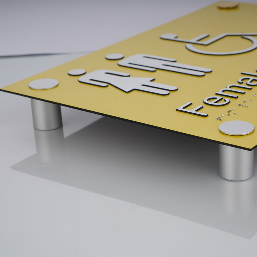 Aluminum sign standoffs