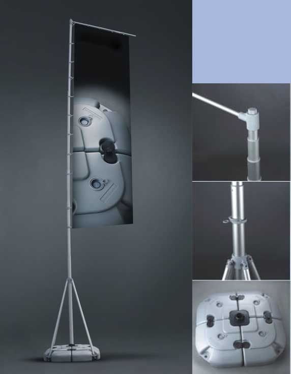 Outdoor 5m/7m gaint flying banner stand